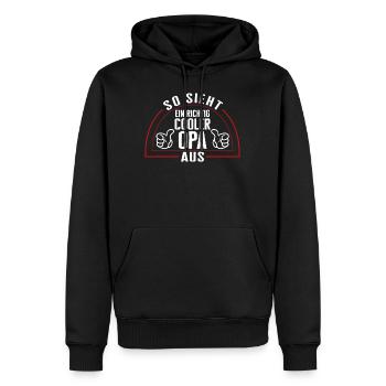 Großvater-Shirt, das ist was für ein wirklich - Men’s Premium Organic Hoodie - black - Front - Nico (187cm)