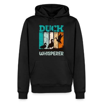 Enten Flüsterer Entenhalter Entenliebhaber - Männer Premium Bio Hoodie - Schwarz - Vorne - Nico (187cm)
