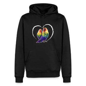 Liebesvögel Lovebirds Papagei Fan Lovebird - Männer Premium Bio Hoodie - Schwarz - Vorne - Nico (187cm)