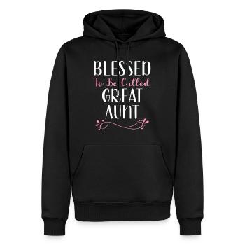 To Be Called Great Aunt Cute Cool - Men’s Premium Organic Hoodie - black - Front - Nico (187cm)