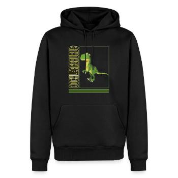 Chemise de sensibilisation à la perte auditive, Cochlearsaurus - Sweat à capuche Premium bio Homme - noir - Devant - Nico (187cm)