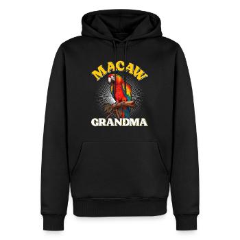 Macaw Grandma Vogelliebhaber Aras Papageien - Männer Premium Bio Hoodie - Schwarz - Vorne - Nico (187cm)