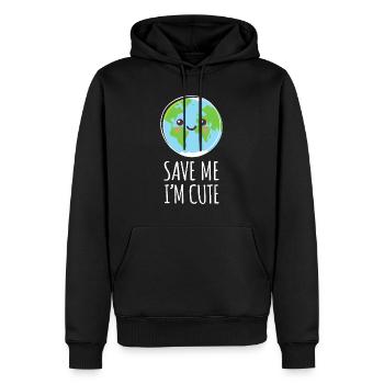 Earth Day Save Our Planet Climate - Men’s Premium Organic Hoodie - black - Front - Nico (187cm)