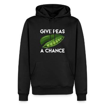 World Peas/Peace - Gib Erbsen eine Chance Tag der Erde - Männer Premium Bio Hoodie - Schwarz - Vorne - Nico (187cm)