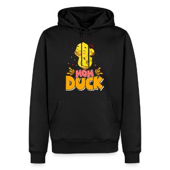 Maman Canard Duck Duck Holder Duck Lover Dames - Sweat à capuche Premium bio Homme - noir - Devant - Nico (187cm)