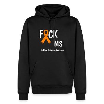 Multiple Sclerosis Awareness - Men’s Premium Organic Hoodie - black - Front - Nico (187cm)