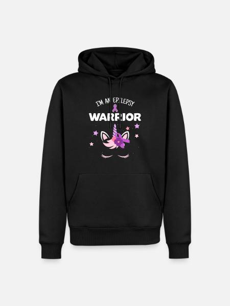Einhorn-Epilepsie-Krieger, Epilepsie-Bewusstsein - Männer Premium Bio Hoodie - Schwarz