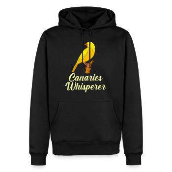 Kanrienvogel Flüsterer Canary Bird Whisperer - Sweat à capuche Premium bio Homme - noir - Devant - Nico (187cm)