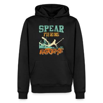 Speerfischer Spearfishing Extreme Dive Harpune - Männer Premium Bio Hoodie - Schwarz - Vorne - Nico (187cm)