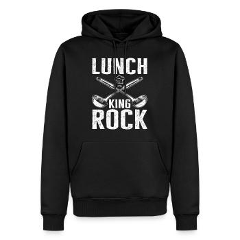 Lunch Lady Hemd, Lunch King Rock T-Shirt, Schule - Männer Premium Bio Hoodie - Schwarz - Vorne - Nico (187cm)