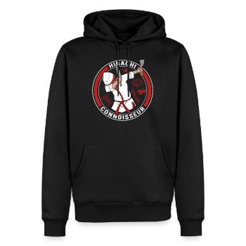 Hibachi Hemd, Hibachi Connoiseur Dabbing Chef - Männer Premium Bio Hoodie - Schwarz - Vorne - Nico (187cm)