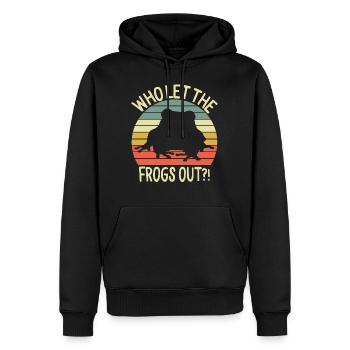 Drôle de grenouille Pessah Pessah Juif juif - Sweat à capuche Premium bio Homme - noir - Devant - Nico (187cm)