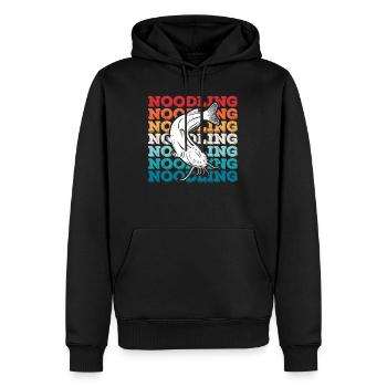 Noodler Catfish Noodling Expert Flathead Fish - Men’s Premium Organic Hoodie - black - Front - Nico (187cm)
