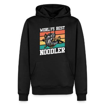 Weltbester Noodler Waller Angeln Wels Angler - Männer Premium Bio Hoodie - Schwarz - Vorne - Nico (187cm)