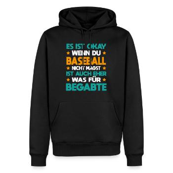 Baseball Für Begabte Baseballspieler Mannschaft - Männer Premium Bio Hoodie - Schwarz - Vorne - Nico (187cm)