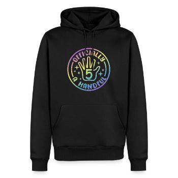 Funny Cute 5th Birthday Party I'm Officially - Men’s Premium Organic Hoodie - black - Front - Nico (187cm)