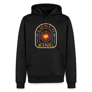 Lunch Lady Hemd, Lunch King T-Shirt, Schule - Männer Premium Bio Hoodie - Schwarz - Vorne - Nico (187cm)