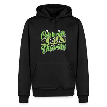 Kanarien Celebrate Diversity Kanarienvogel - Männer Premium Bio Hoodie - Schwarz - Vorne - Nico (187cm)