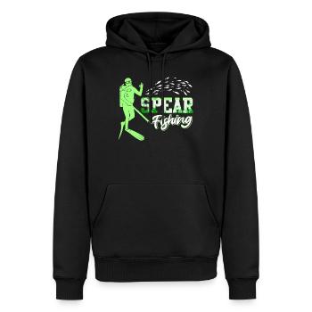 Spearfishing Dive Fischjagd Speerfischer - Männer Premium Bio Hoodie - Schwarz - Vorne - Nico (187cm)
