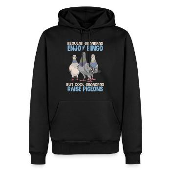 Grandpas Grand-père normal Jouer au bingo Cool Grandpas - Sweat à capuche Premium bio Homme - noir - Devant - Nico (187cm)
