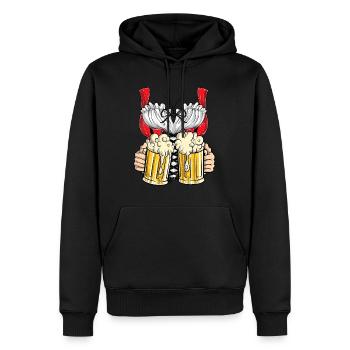 Dirndl costume vêtements fraulein femmes chope de bière - Sweat à capuche Premium bio Homme - noir - Devant - Nico (187cm)