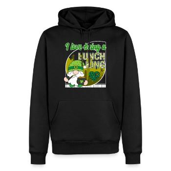 St. Patrick's Day Shirt, Ich liebe es, ein Mittagessen zu sein - Männer Premium Bio Hoodie - Schwarz - Vorne - Nico (187cm)