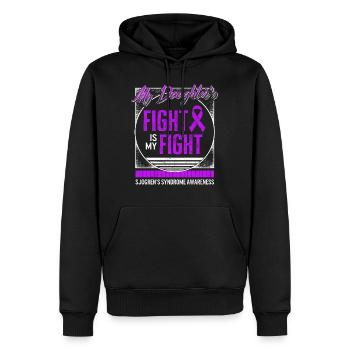 Sjögren's Syndrome Awareness Shirt, My Daughter's - Men’s Premium Organic Hoodie - black - Front - Nico (187cm)