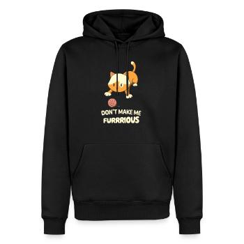 Süßes Kätzchen Spielt Garn Rolle Katzenliebhaber - Männer Premium Bio Hoodie - Schwarz - Vorne - Nico (187cm)
