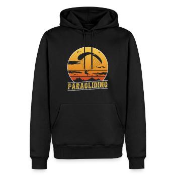 Parapente, parapente, vol sportif - Sweat à capuche Premium bio Homme - noir - Devant - Nico (187cm)