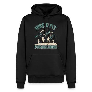 Randonnée et vol en parapente Parapentes - Sweat à capuche Premium bio Homme - noir - Devant - Nico (187cm)