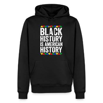 Schwarze Geschichte ist amerikanische Geschichte - Männer Premium Bio Hoodie - Schwarz - Vorne - Nico (187cm)