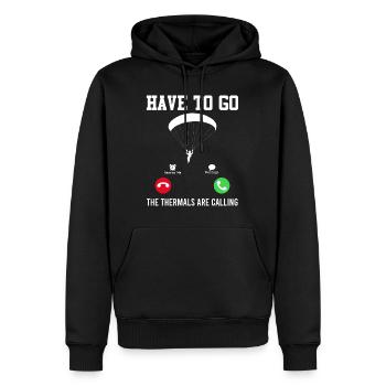 Le parapente doit partir, les thermiques appellent - Sweat à capuche Premium bio Homme - noir - Devant - Nico (187cm)