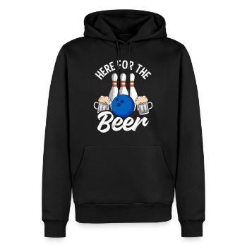 Bowling Für das Bier hier Bierliebhaber Bowler - Männer Premium Bio Hoodie - Schwarz - Vorne - Nico (187cm)
