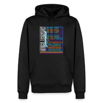 Chemise scientifique, Tee de laboratoire médical, Médicament - Sweat à capuche Premium bio Homme - noir - Devant - Nico (187cm)