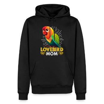 Lovebird Mom Vogelliebhaber Frauen - Männer Premium Bio Hoodie - Schwarz - Vorne - Nico (187cm)