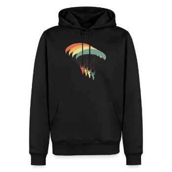 Parapente Vol Parapente - Sweat à capuche Premium bio Homme - noir - Devant - Nico (187cm)