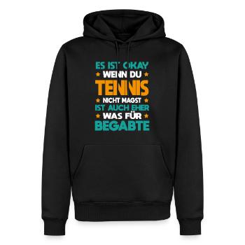Tennis Für Begabte Tennisspieler Tennismatch - Männer Premium Bio Hoodie - Schwarz - Vorne - Nico (187cm)
