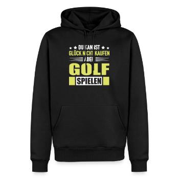 Golfspieler Glück Kaufen Golf Spielen - Männer Premium Bio Hoodie - Schwarz - Vorne - Nico (187cm)