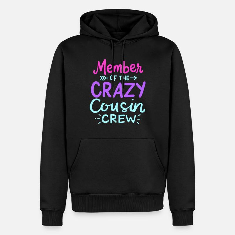 Équipage Cousin - Sweat à capuche Premium bio Homme - noir