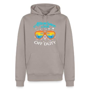 Chemise du secrétaire de présence, présence de Philip - Sweat à capuche Premium bio Homme - taupe - Devant - Nico (187cm)