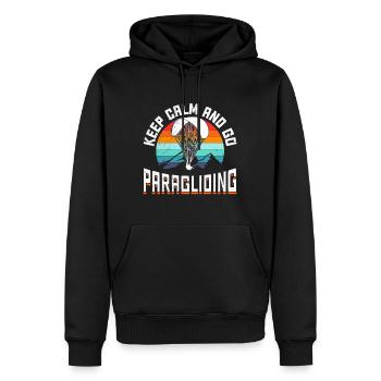 Gleitschirmfliegen Keep Calm and go Paragliding - Männer Premium Bio Hoodie - Schwarz - Vorne - Nico (187cm)