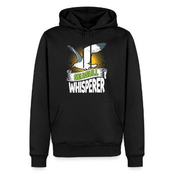 Mouettes Chuchoteurs Amoureux des oiseaux Oiseaux Oiseaux - Sweat à capuche Premium bio Homme - noir - Devant - Nico (187cm)