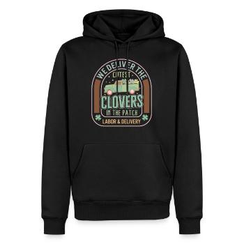 St. Patrick's Day Shirt, wir liefern das Süßeste - Männer Premium Bio Hoodie - Schwarz - Vorne - Nico (187cm)