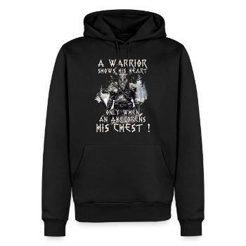 Wikinger Krieger Shirt Wahallas Krieger - Männer Premium Bio Hoodie - Schwarz - Vorne - Nico (187cm)