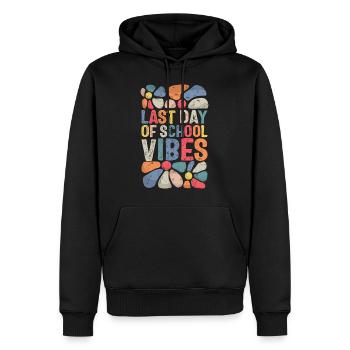 Chemise du dernier jour d’école, dernier jour d’école - Sweat à capuche Premium bio Homme - noir - Devant - Nico (187cm)