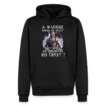 Wolf Odins Symbol der Stärke Wikinger Krieger - Männer Premium Bio Hoodie - Schwarz - Vorne - Nico (187cm)