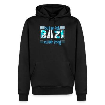 Freistaat Bayern Du derfst Bazi zu mir Song - Männer Premium Bio Hoodie - Schwarz - Vorne - Nico (187cm)