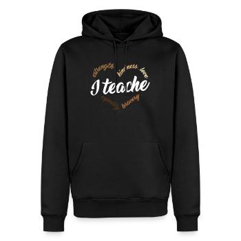 Teacher Black History Month African Celebrate - Men’s Premium Organic Hoodie - black - Front - Nico (187cm)