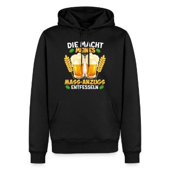 Macht meines Mass-Anzugs Entfesseln - Männer Premium Bio Hoodie - Schwarz - Vorne - Nico (187cm)