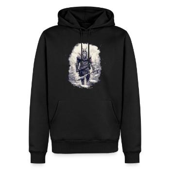 Wikinger Stolz Wahalla nordische Kriegertradition - Männer Premium Bio Hoodie - Schwarz - Vorne - Nico (187cm)